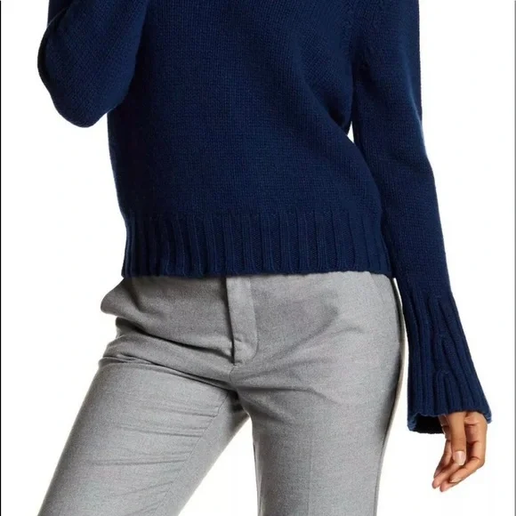 Derek Lam Cashmere blend Navy Knit Pullover MSRP $1599